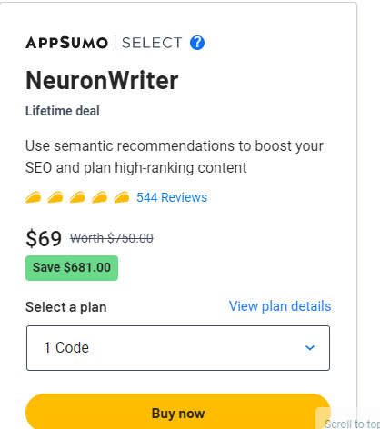 NeuronWriter Lifetime Deal