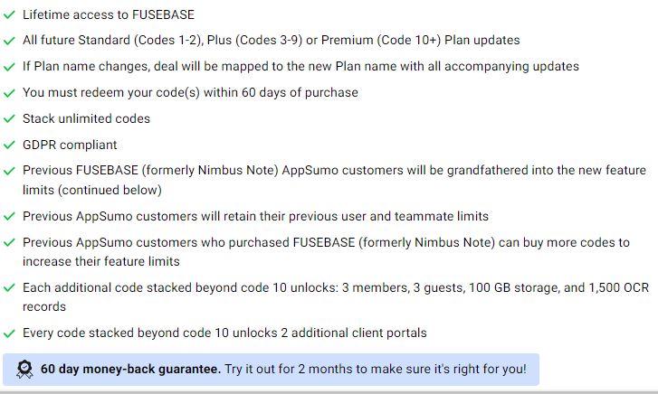 fusebase terms and conditions